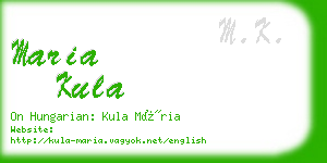 maria kula business card